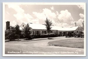 K3/ Gilbertsville Kentucky RPPC Postcard c40-50s Cline Restaurant Dam 158