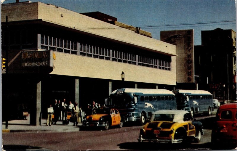 Vtg Fort Worth Texas TX Southwestern Greyhound Bus Terminal 1950s View Postcard