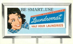 Advertising Westinghouse Laundry Mat 1959 Pretty Lady American Postcard 21-1485