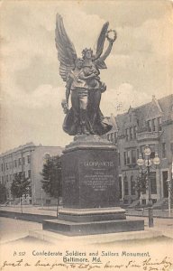 Confederate Soldiers and Sailors Monument Baltimore, Maryland MD s 