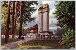 Baden Baden Germany c1910 Postcard Merkurbahn Railway Station