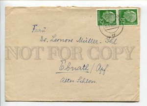 421718 GERMANY 1959 year Coburg real posted COVER