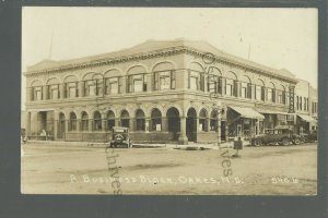 Oakes NORTH DAKOTA RPPC c1920 MAIN STREET National Bank nr Ellendale Gwinner