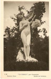 \Nude art. La Cigale, by Carpentier\ Nice antique postcard