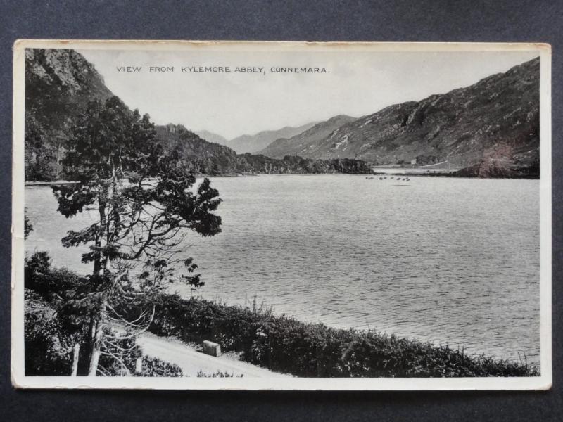 Ireland GALWAY Connemara, View from Kylemore Abbey - Old RP Postcard