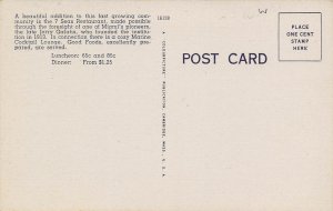 Seven 7 Seas Restaurant Miami Florida 1940s linen postcard