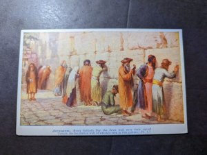 Mint Jerusalem Postcard Sabbath Day Jews Wail Over Ruined Temple