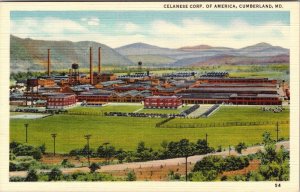 Cumberland, MD Maryland CELANESE CORP OF AMERICA Factory~Plant ca1940's Postcard