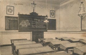 Belgium WAVRE - Establishment of the Ursulines - Classroom interior 1912
