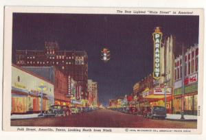 P858 old card many old cars street signs etc polk st armarillo texas