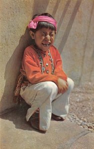 Hopi Boy Smiles for Camera Native American Indian c1960s Vintage Postcard