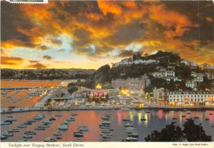 uk43692 twilight over torquay harbour south devon uk