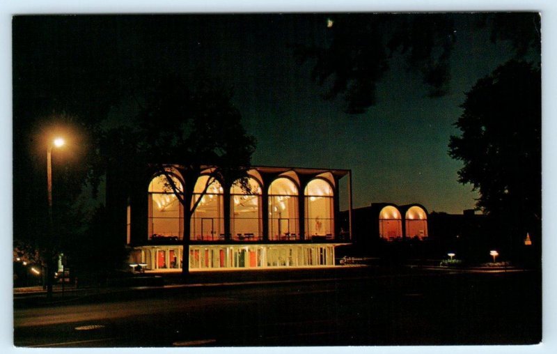 3 Postcards DARTMOUTH COLLEGE, Hanover NH ~ Day/Night HOPKINS CENTER c1960s