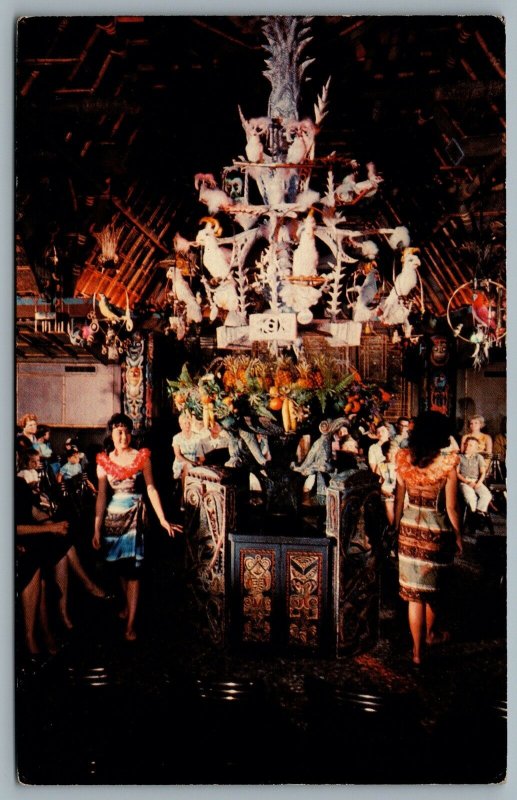 Postcard Anaheim CA c1969 Disneyland Enchanted Tiki Room Interior View 01110429