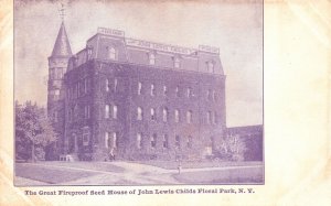 Vintage Postcard 1900's The Great Fireproof Seed House Of John Lewis Floral Park