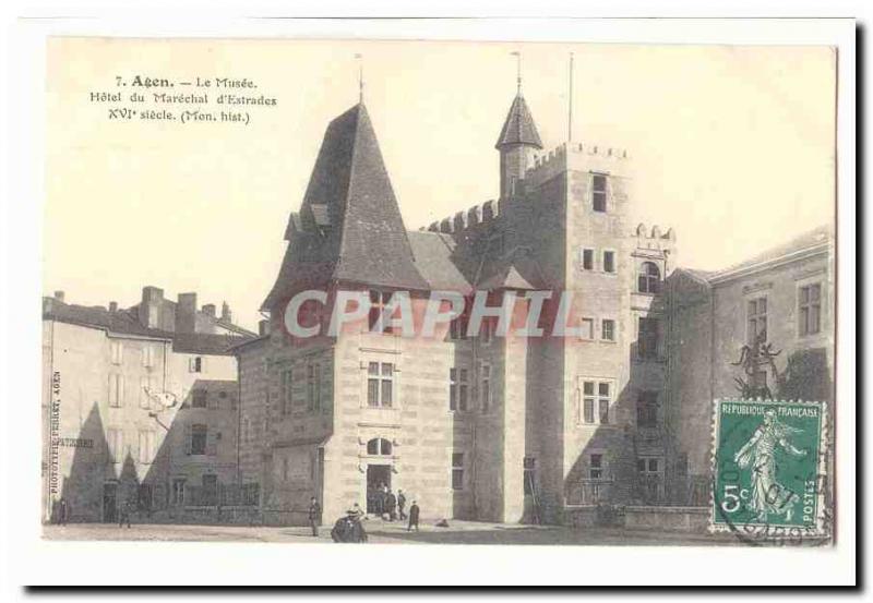 Agen Old Postcard the museum Hotel du Marechal d & # 39Estrades 16th