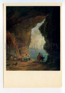 490798 USSR 1981 Hubert Robert Cave on Seashore Hermitage Old postcard