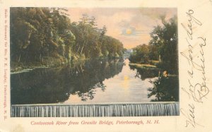 Peterborough New Hampshire Contoocook River from Granite Bridge  1906 Postcard