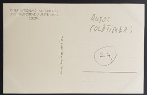 German Empire Third 3rd Reich Original Postcard Auto Union Berlin Auto Show 1936