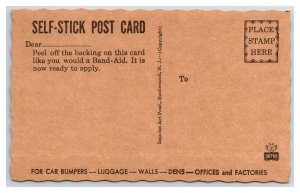 First Shot Of Civil War Poued Here Day Glo Self-Stick Sticker Postcard UNP P17