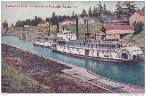 Columbia River Steamers in Cascade Locks,Oregon,PU-00-10s