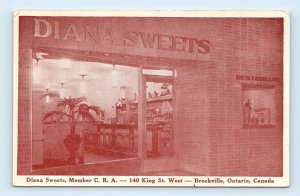 Diana Sweets restaurant BROCKVILLE Ontario Canada Postcard