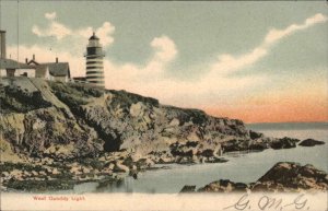 Lubec Maine ME Lighthouse c1900s-20s Postcard