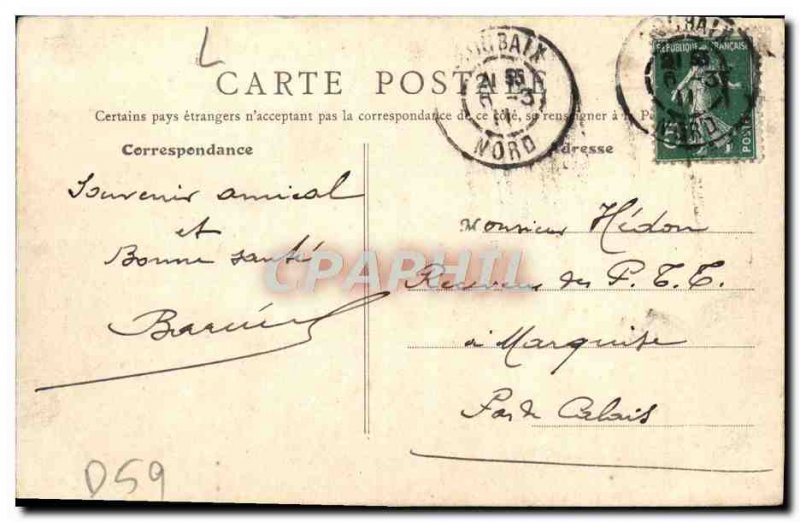 Old Postcard Roubaix The new city hall construction