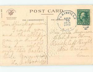 Divided-Back Easter CHURCH & SILVER JESUS CROSS AND FLOWERS o5758