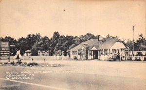 Whately Massachusetts Rustic Haven Gift Shop Vintage Postcard AA65481