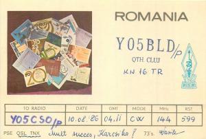 Amateur Radio Club Station QSL Romania Cluj YO5BLD card