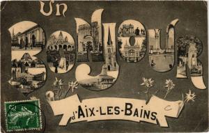 CPA Un Bonjour d'AIX-les-BAINS (653651)