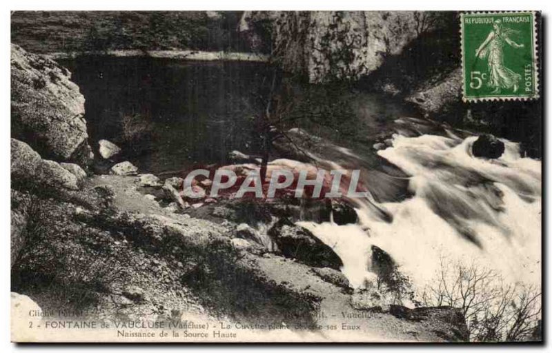 Old Postcard Fontaine De Vaucluse