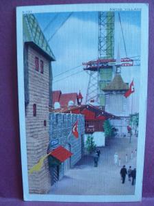 Old Postcard Swiss Village Chicago IL 1934 International Exposition