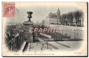 Old Postcard Blois La Terrasse From I & # 39Eveche And The Valley Of The Loire