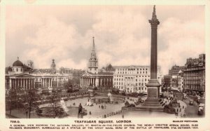 UK Trafalgar Square London Vintage RPPC 08.05