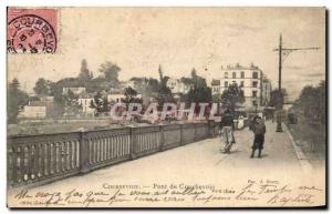 Postcard Old Bridge Courbevoie