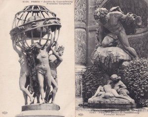 La Fontaine Medicis Paris Jardin Du Luxembourg 2x Postcard