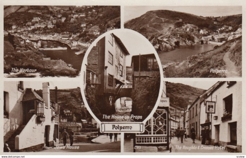 RP; POLPERRO, Cornwall, England, 1920-30s ; 5-view postcard