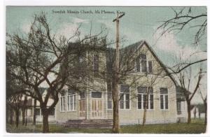 Swedish Mission Church McPherson Kansas 1911 postcard