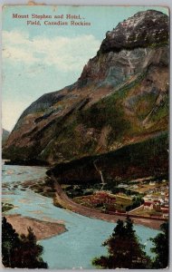 1931 Mount Stephen Hotel Field Canadian Rockies BC Vintage Postcard H82 as is