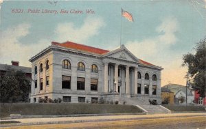 Eau Claire Wisconsin 1915 Postcard Public Library