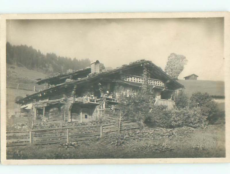 rppc 1920's Architecture LARGE RUSTIC HOUSE IN THE COUNTRY AC8840