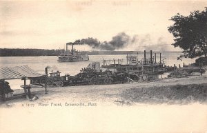 Greenville Mississippi River Front, Undivided Back, Vintage Postcard U11828