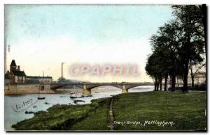 Postcard Old Trent Bridge Nottingham