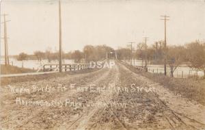 C78/ Luverne Minnesota Mn Real Photo RPPC Postcard c1910 Wagon Bridge Main St