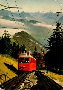 Switzerland Mt Pilatus Steepest Rackrailway In The World 1961