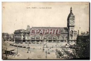 Old Postcard Paris Gare de Lyon