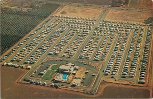 c1960 Postcard Mesa AZ Birdseye View, Travel Trailer Park Deluxe Resort Unposted