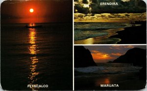 Beaches Near Lazaro Cardenas Michoacan Mexico Multiview Postcard PM Cancel WOB 